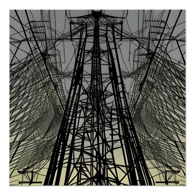 Drahtgewirr-Mast Poster (Vorderseite)