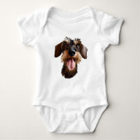 Drahthaar Dackel Baby Bodysuit