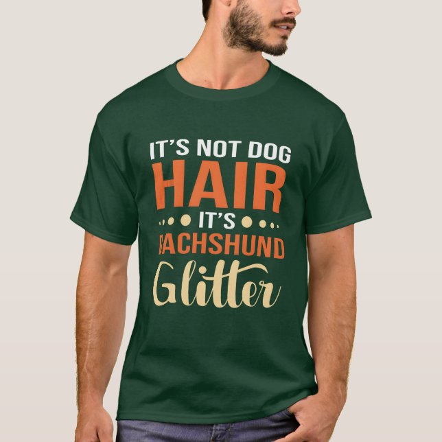 Drahthaar Dackel Hunde Hund Glitzer lustige Gi T-Shirt (Vorderseite)