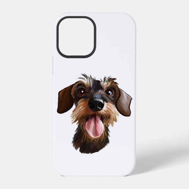Drahthaar-Dackel iPhone Hülle (Rückseite)