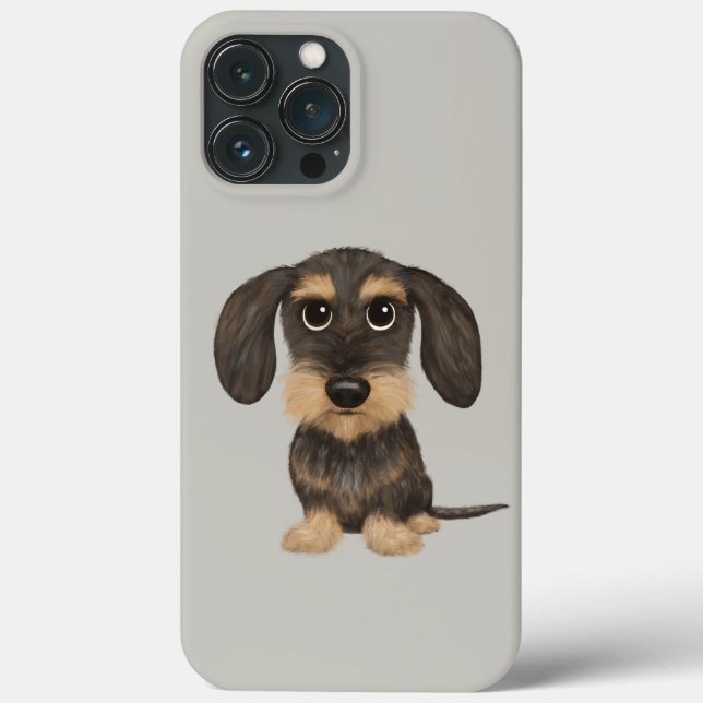 Drahthaar Dackel | Niedlicher Cartoon Dog Teckel Case-Mate iPhone Hülle (Rückseite)