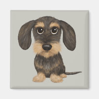 Drahthaar Dackel | Niedlicher Cartoon Dog Teckel