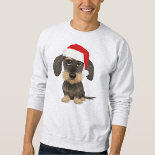 Drahthaar Dackel Santa Teckel Weihnachtshund Sweatshirt