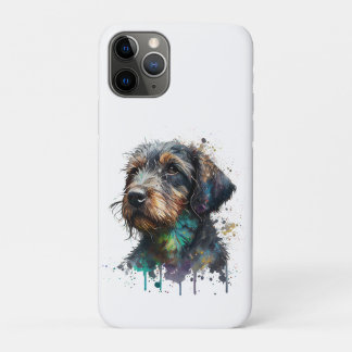 Drahthaar Dackel Welpe Wasserfarbe Kunst Case-Mate iPhone Hülle