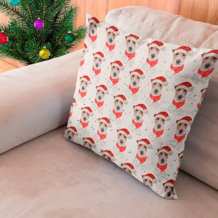 Drahthaar-Fox-Terrier-Hundezucht Weihnachtssterne Kissen