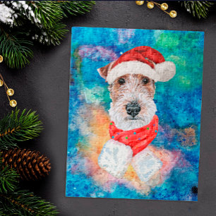 Drahthaar-Fox-Terrier-Rasse Hund Weihnachten  Puzzle