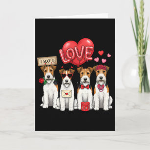 Drahthaar-Foxterrier I Wuffe Dir Bow Sungles Herz  Karte