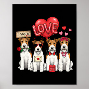 Drahthaar-Foxterrier Ich belle dir Bow Sungles Her Poster