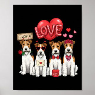 Drahthaar-Foxterrier Ich belle dir Bow Sungles Her Poster
