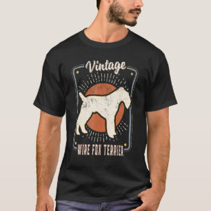 Drahthaar-Foxterrier Vintage Retro Klassischer Hun T-Shirt