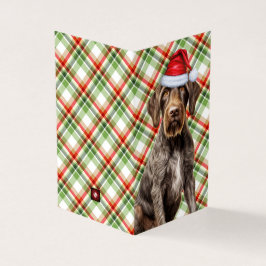Drahthaar Pointer Dog Holiday Karierte Weihnachten