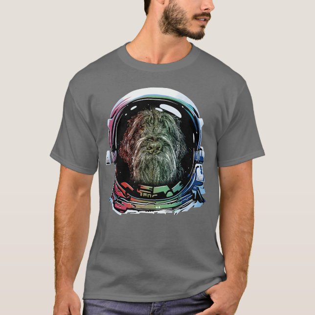 Drahthaar Pointing Griffon Dog Astro T-Shirt (Vorderseite)