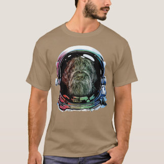 Drahthaar Pointing Griffon Dog Astronaut Dog Fami T-Shirt