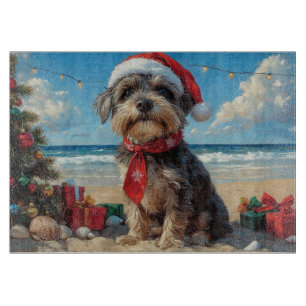 Drahthaar Pointing Griffon Dog Christmas Beach Schneidebrett