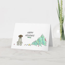 Drahthaar Pointing Griffon Dog Holiday Card Karte