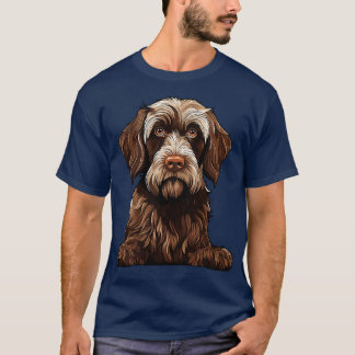 Drahthaar Pointing Griffon Dog Illustration T-Shirt