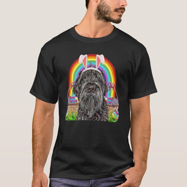 Drahthaar Pointing Griffon Dog Ostern Bunny Egg H T-Shirt (Vorderseite)