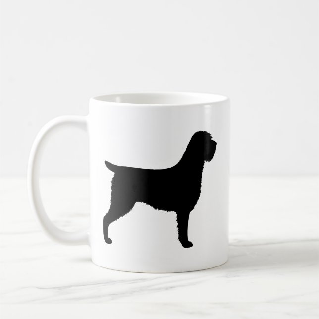 Drahthaar Pointing Griffon Dog Silhouetten Tasse (Links)