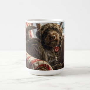 Drahthaar Pointing Griffon Dog Weihnachtsfest Kaffeetasse