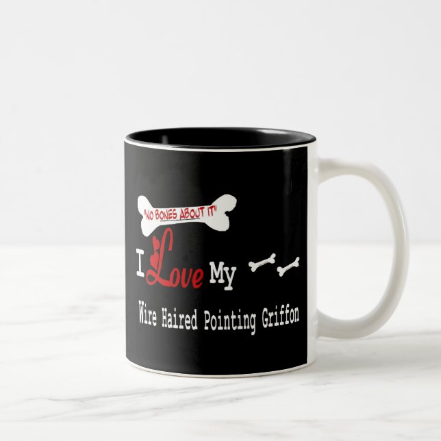 Drahthaar Pointing Griffon (I Liebe) Tasse (Rechts)