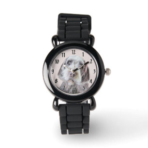 Drahthaar Pointing Griffon Painting - Dog Art Armbanduhr