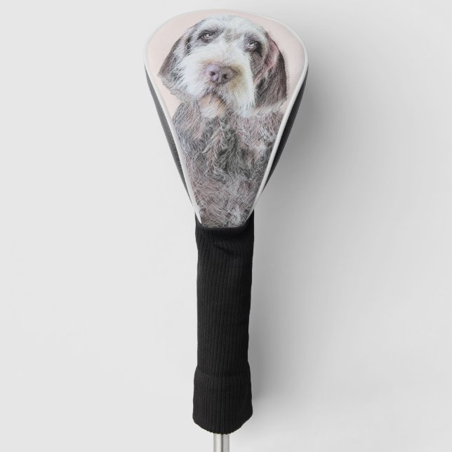 Drahthaar Pointing Griffon Painting - Dog Art Golf Headcover (Vorderseite)