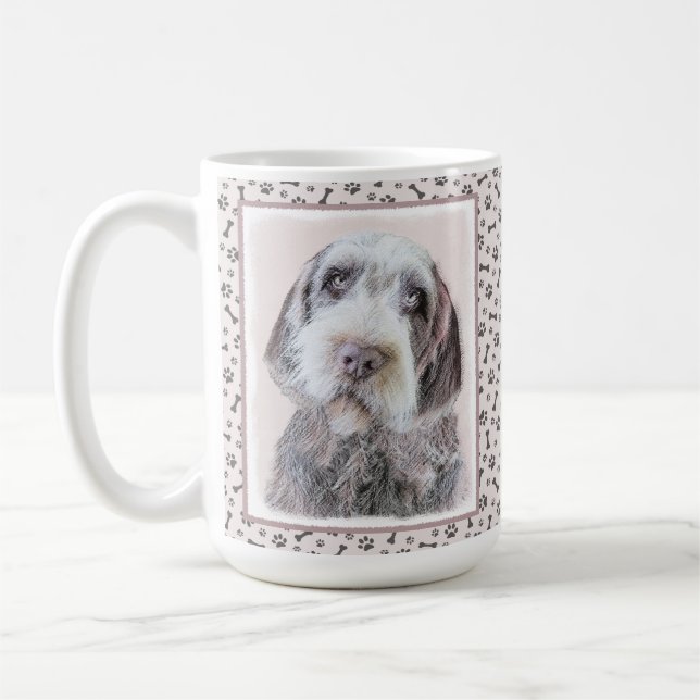 Drahthaar Pointing Griffon Painting - Dog Art Kaffeetasse (Links)