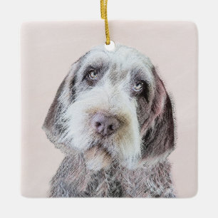 Drahthaar Pointing Griffon Painting - Dog Art Keramikornament