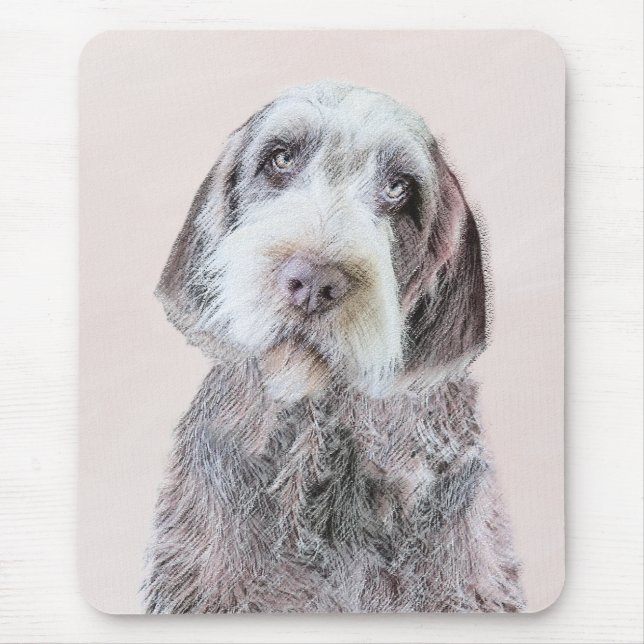 Drahthaar Pointing Griffon Painting - Dog Art Mousepad (Vorne)