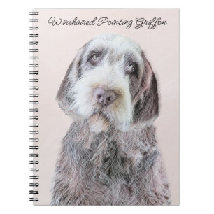 Drahthaar Pointing Griffon Painting - Dog Art Notizblock