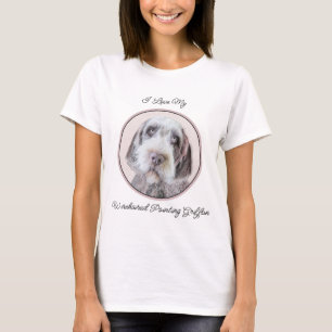 Drahthaar Pointing Griffon Painting - Dog Art T-Shirt