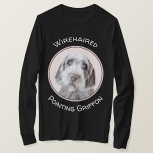 Drahthaar Pointing Griffon Painting - Dog Art T-Shirt