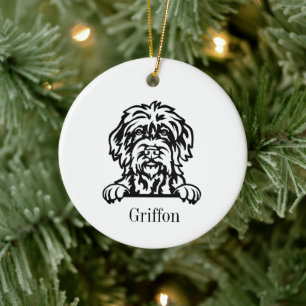 Drahthaar Pointing Griffon personalisiertes Tier Keramik Ornament