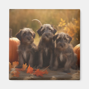 Drahthaar Pointing Griffon Puppy Herbst Magnet