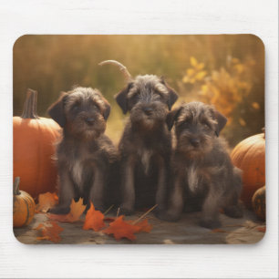 Drahthaar Pointing Griffon Puppy Herbst Mousepad