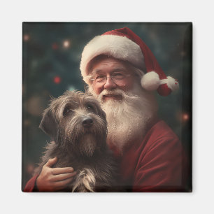 Drahthaar Pointing Griffon Santa Claus Weihnachten Magnet