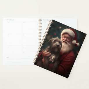 Drahthaar Pointing Griffon Santa Claus Weihnachten Planer