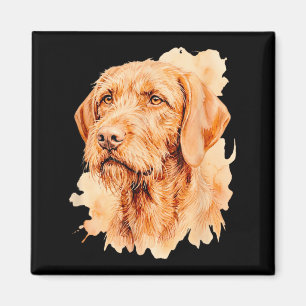 Drahthaar-Vizsla-Hundebesitzer - Kunstwerk rtrait Magnet