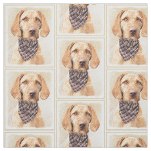 Drahthaar Vizsla Malerei - Niedliche Hundekunst Stoff