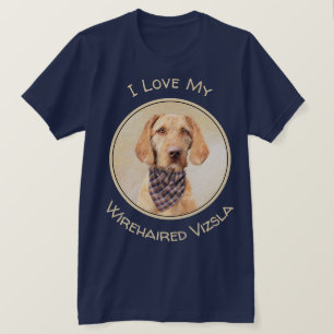 Drahthaar Vizsla Malerei - Niedliche Hundekunst T-Shirt