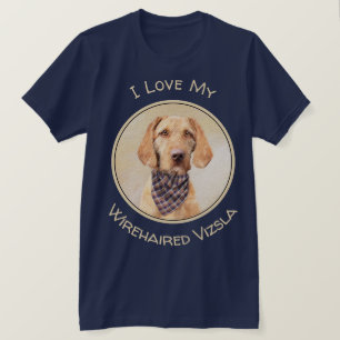Drahthaar Vizsla Malerei - Niedliche Hundekunst T-Shirt