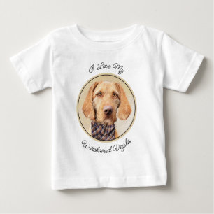 Drahthaar Vizsla Painting - Niedliche Hundekunst Baby T-shirt