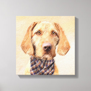 Drahthaar Vizsla Painting - Niedliche Hundekunst Leinwanddruck