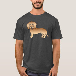 Drahthaarhaltiger Dackel Niedlicher Cartoon Dog T-Shirt