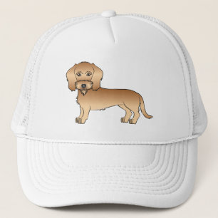 Drahthaarhaltiger Dackel Niedlicher Cartoon Dog Truckerkappe