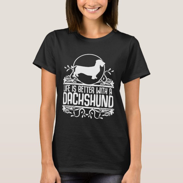 Drahthaarige Dackel Jagdhund T-Shirt (Vorderseite)