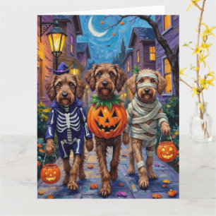 Drahthaarige Griffon-Halloween-Kostüme Karte