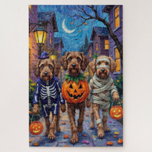 Drahthaarige Griffon-Halloween-Kostüme Puzzle