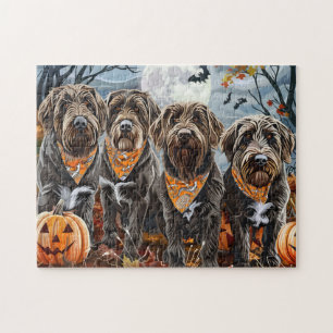 Drahthaariger Griffon Halloween Gruselig Puzzle
