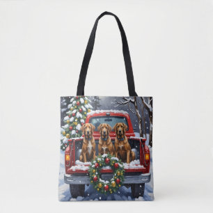 Drahthaariger Griffon Weihnachten Roter LKW